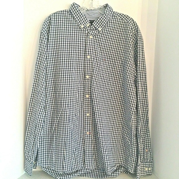 Tommy Hilfiger XL Classic Fit Shirt Blue & White - Picture 1 of 7